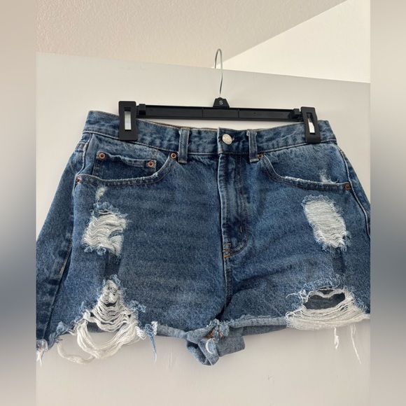 Vanilla Star Pants - Vanilla Star Blue Distressed Jean Shorts